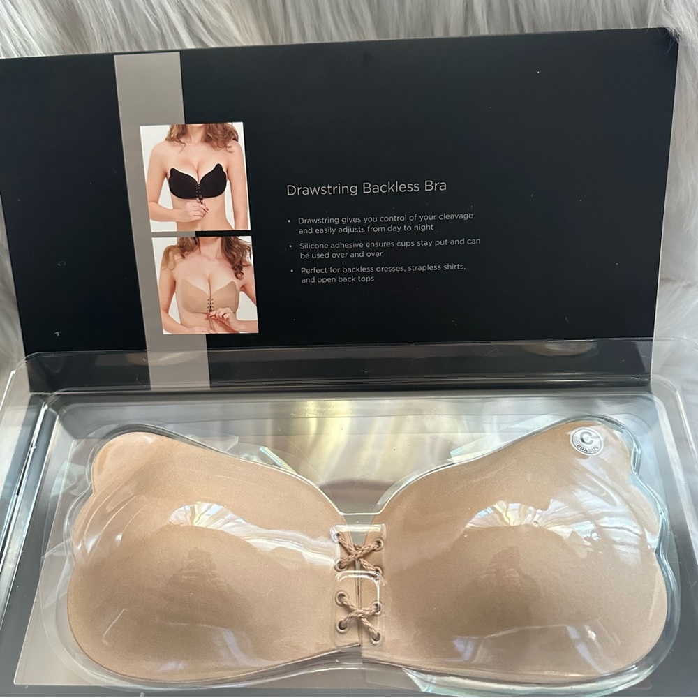 Peplos Drawstring Backless Bra